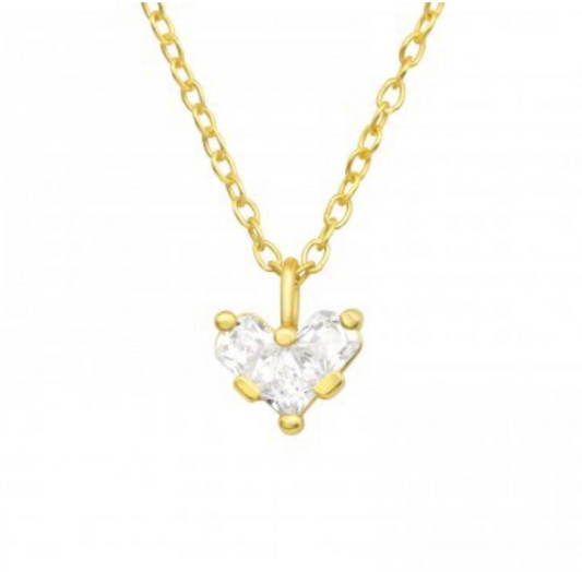 Liebevolle Herz-Halskette aus 925 Sterling Silber