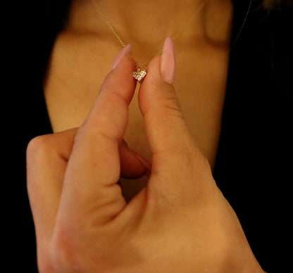 Liebevolle Herz-Halskette aus 925 Sterling Silber